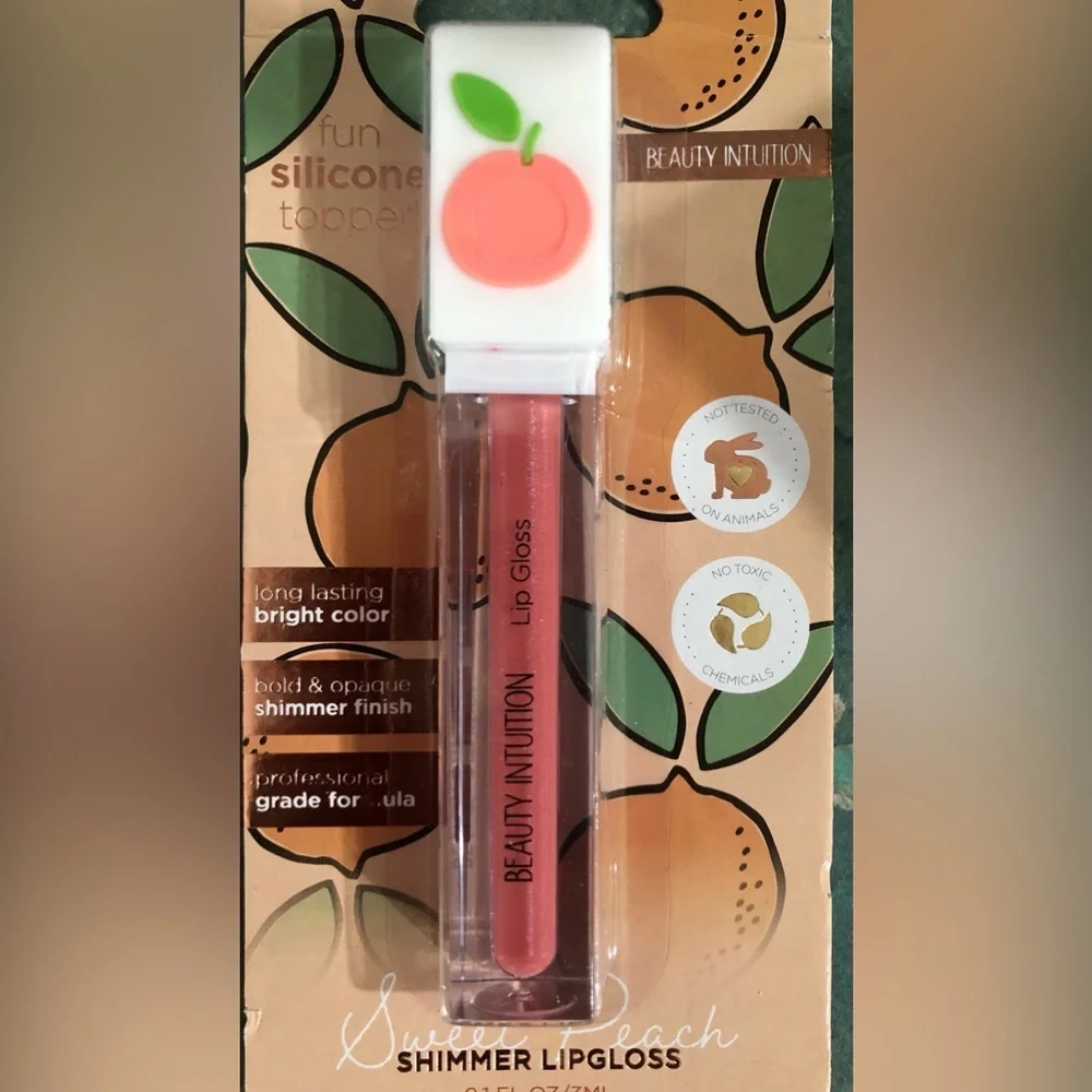 2pack sweet peach shimmer professional grade‎ long lasting formula lip gloss new